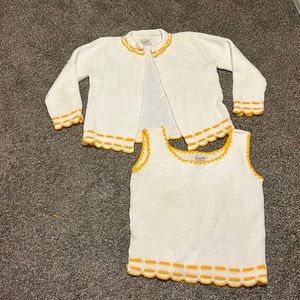 Vintage Jacqueline Knitwear Inc Sweater Tank and Cardigan Set